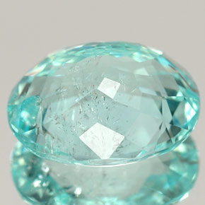 Tourmaline paraíba vert naturelle coupe ovale, 4,54 ct, SI