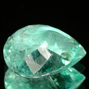 Tourmaline paraíba vert naturelle en forme de poire, 3,31 ct, SI