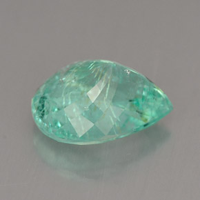 Tourmaline paraíba vert naturelle en forme de poire, 3,31 ct, SI