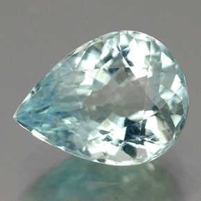 Tourmaline paraíba bleue naturelle en forme de poire, 3,75 ct, VS