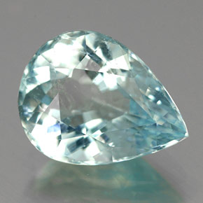 Tourmaline paraíba bleue naturelle en forme de poire, 3,75 ct, VS