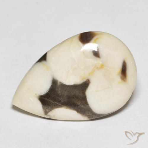 18.51ct Naturel Multicolore Jaspe de bois d'arachide, En forme de poire, Opaque