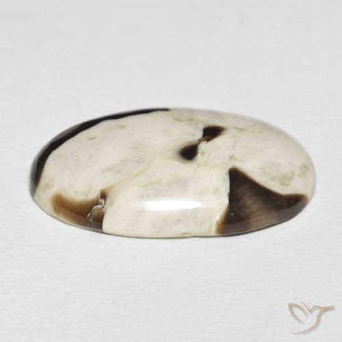 Jaspe de bois d'arachide Multicolore naturelle ovale, 22.29 ct, Opaque