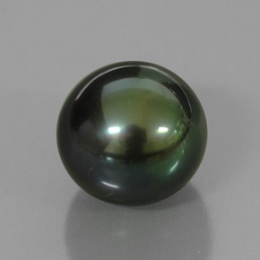 Perle vert naturelle sphère / boule, 4,56 ct, opaque