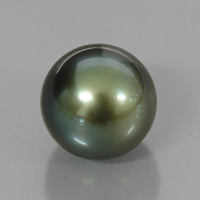 perle Vert naturelle Sphère / Boule, 5.08 ct, Opaque