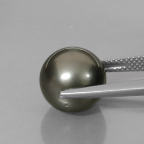 perle Noir Multicolore naturelle Sphère / Boule, 9.35 ct, Opaque