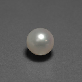 Perle crème naturelle sphère / boule, 4,47 ct, opaque