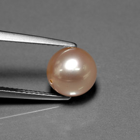 perle Rose naturelle Sphère / Boule, 4.69 ct, Opaque