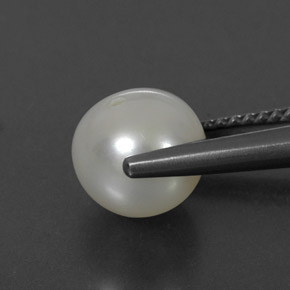 Perle crème naturelle sphère / boule, 3,50 ct, opaque