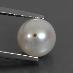 Perle crème naturelle sphère / boule, 3,81 ct, opaque