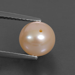 Perle rose naturelle sphère / boule, 3,55 ct, opaque