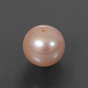 Perle rose naturelle sphère / boule, 3,44 ct, opaque
