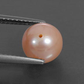 Perle rose naturelle sphère / boule, 3,44 ct, opaque