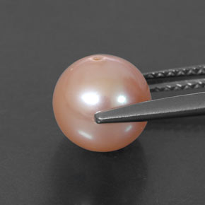 Perle rose naturelle sphère / boule, 3,44 ct, opaque