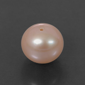 Perle rose naturelle sphère / boule, 3,63 ct, opaque