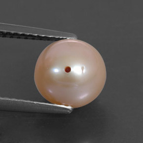 Perle rose naturelle sphère / boule, 3,63 ct, opaque