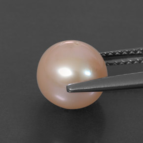 Perle rose naturelle sphère / boule, 3,63 ct, opaque