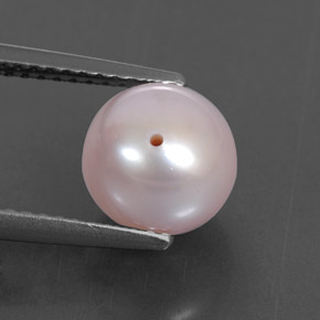 Perle rose naturelle sphère / boule, 3,60 ct, opaque