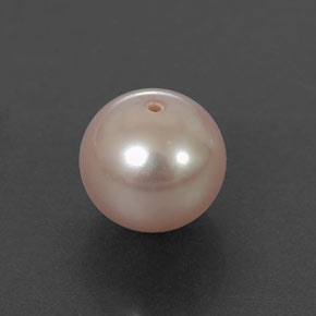 Perle rose naturelle sphère / boule, 2,87 ct, opaque