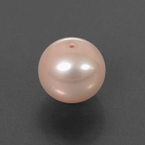 Perle rose naturelle sphère / boule, 3,25 ct, opaque