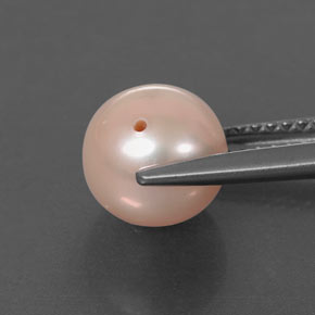 Perle rose naturelle sphère / boule, 3,25 ct, opaque