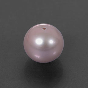 Perle gris naturelle sphère / boule, 3,14 ct, opaque