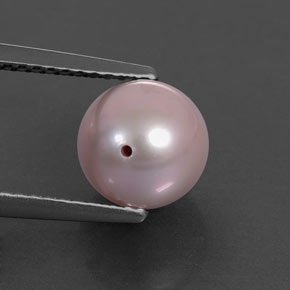 Perle gris naturelle sphère / boule, 3,14 ct, opaque