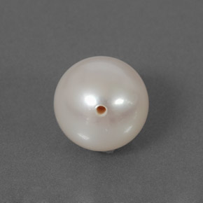 perle Argent Blanc naturelle Sphère / Boule, 3.63 ct, Opaque