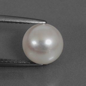 perle Argent naturelle Sphère / Boule, 3.89 ct, Opaque