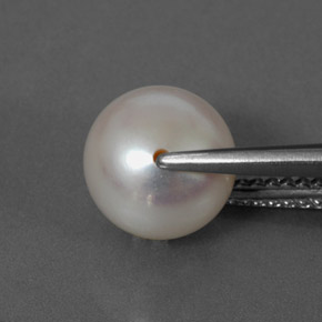 perle Argent naturelle Sphère / Boule, 3.89 ct, Opaque