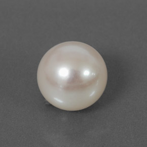 Perle blanc naturelle sphère / boule, 3,98 ct, opaque