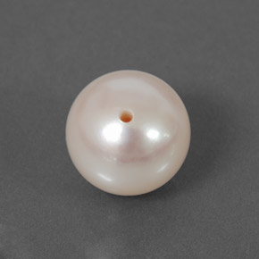 Perle blanc naturelle sphère / boule, 4,08 ct, opaque