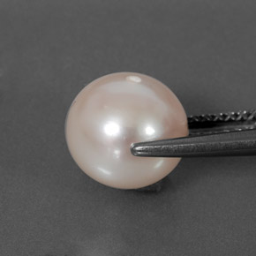 Perle blanc naturelle sphère / boule, 4,08 ct, opaque