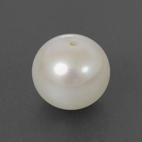perle Argent Blanc naturelle Sphère / Boule, 3.48 ct, Opaque