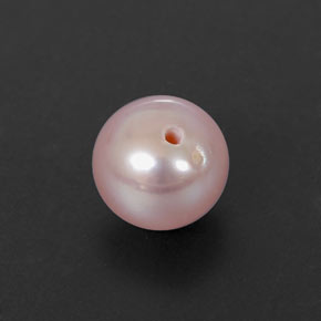 Perle rose naturelle sphère / boule, 2,48 ct, opaque