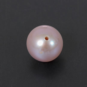 Perle rose naturelle sphère / boule, 2,53 ct, opaque