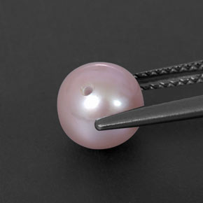 Perle rose naturelle sphère / boule, 2,78 ct, opaque