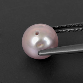 Perle rose naturelle sphère / boule, 2,85 ct, opaque