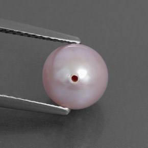 Perle rose naturelle sphère / boule, 2,89 ct, opaque