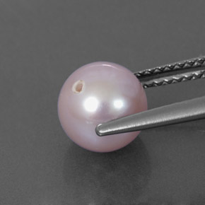 Perle rose naturelle sphère / boule, 2,89 ct, opaque
