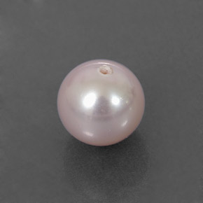 Perle rose naturelle sphère / boule, 2,57 ct, opaque