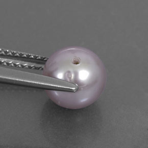 Perle rose naturelle sphère / boule, 2,58 ct, opaque