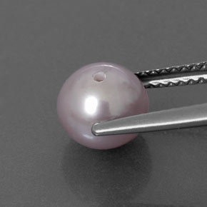 Perle rose naturelle sphère / boule, 2,58 ct, opaque
