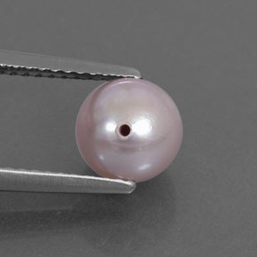 Perle rose naturelle sphère / boule, 2,38 ct, opaque
