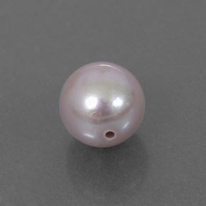 Perle rose naturelle sphère / boule, 2,38 ct, opaque