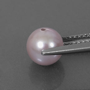 Perle rose naturelle sphère / boule, 2,38 ct, opaque