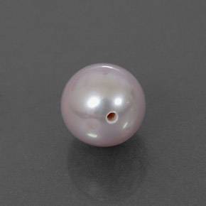 Perle rose naturelle sphère / boule, 2,30 ct, opaque