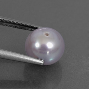 Perle gris naturelle sphère / boule, 2,87 ct, opaque
