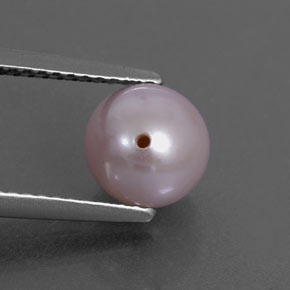 Perle rose naturelle sphère / boule, 2,71 ct, opaque