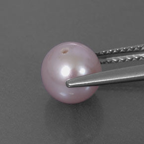 Perle rose naturelle sphère / boule, 2,71 ct, opaque
